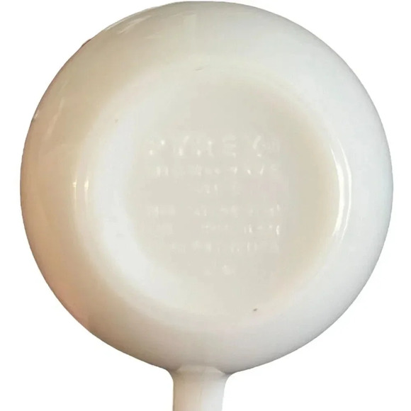 Vintage Pyrex Woodland Brown Floral Milk Glass Coffee/Tea Cups Set of 2 Flower - Picture 3 of 3